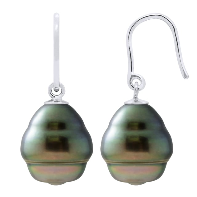 DIADEMA - Ohrringe - Silber und echte Tahiti-Perlen