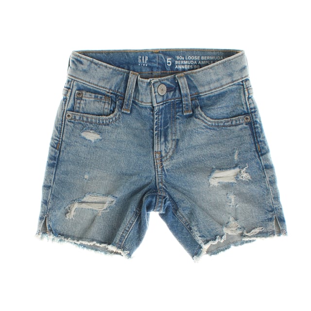 Loose high-waisted Bermuda shorts 600982 for girls