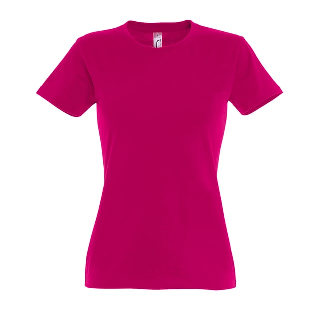 SOLS Womens/Ladies Imperial Heavy Short Sleeve T-Shirt (Fuchsia)