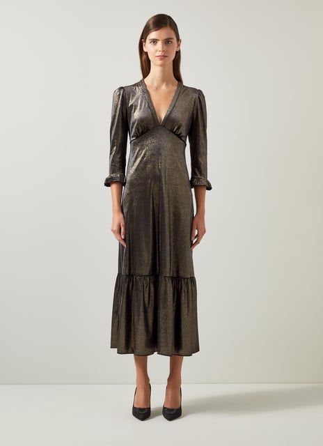 green emerald velvet dress LK BENNETT BLACK & GOLD SEQUINNED TOP SLEEVELESS COCKTAIL DRESS SIZE 8   Whispers Dress Agency
