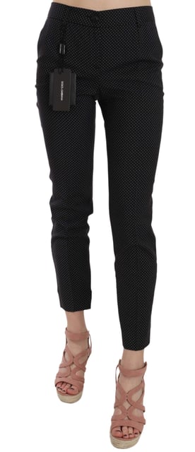 Dolce & Gabbana - Pantalon Capri Slim à pois pour femme - Pantalon fuselé