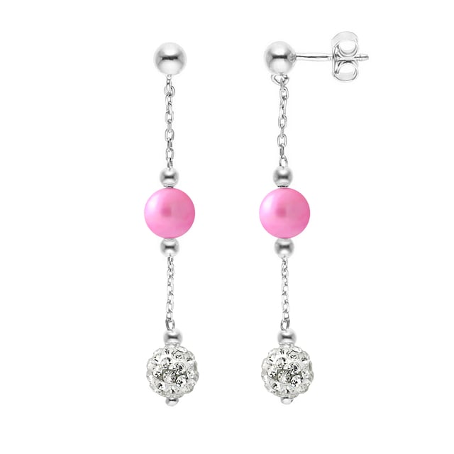 DIADEMA - Ohrringe - Kristall WeiÃŸ & Perlen - Kollektion Kristall Perle