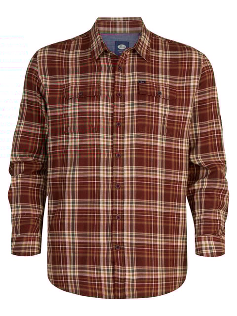 Petrol Industries - Karierte Hemd Plus Size Bristol Herren - Braun