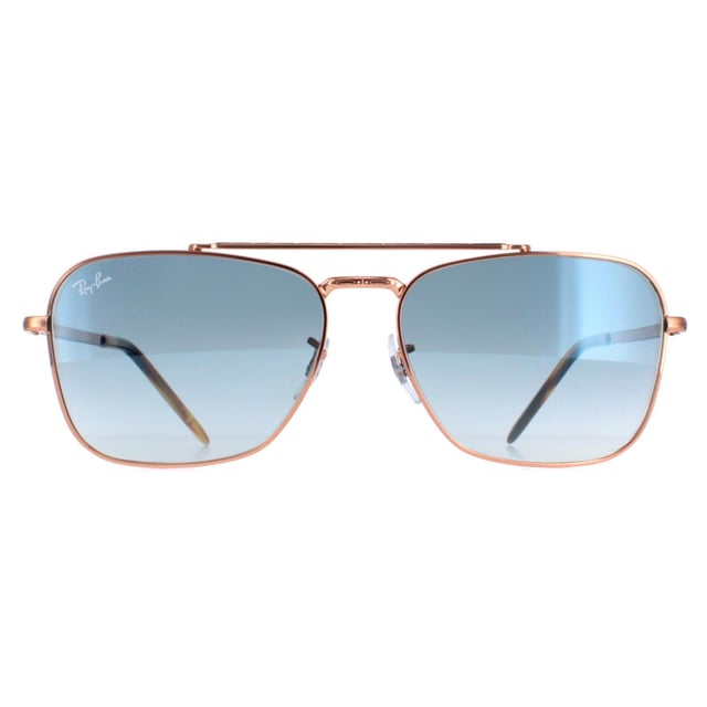 Ray-Ban Square Unisex Rose Gold Blau Gradient RB3636 New Caravan
