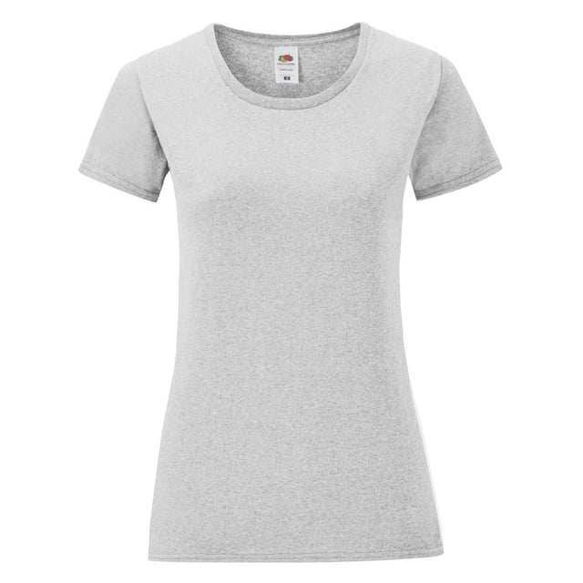 Fruit Of The Loom - T-shirt manches courtes ICONIC - Femme (Gris chinÃ )