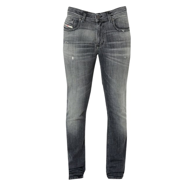 Diesel Sleenker Jeans aus grauem Denim