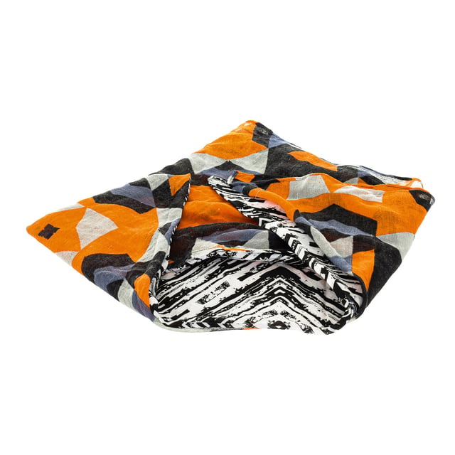 Sjaal barts unisex multicol polar water orange
