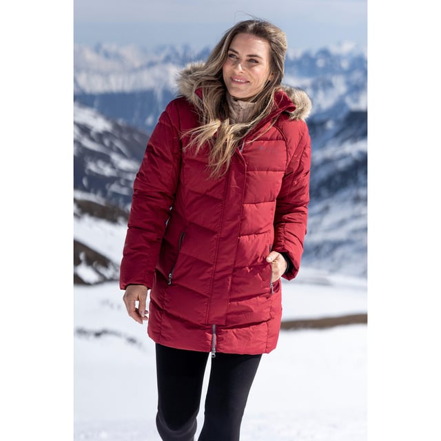 Mountain Warehouse Womens/Ladies Isla II Long Down Jacket (Rust)
