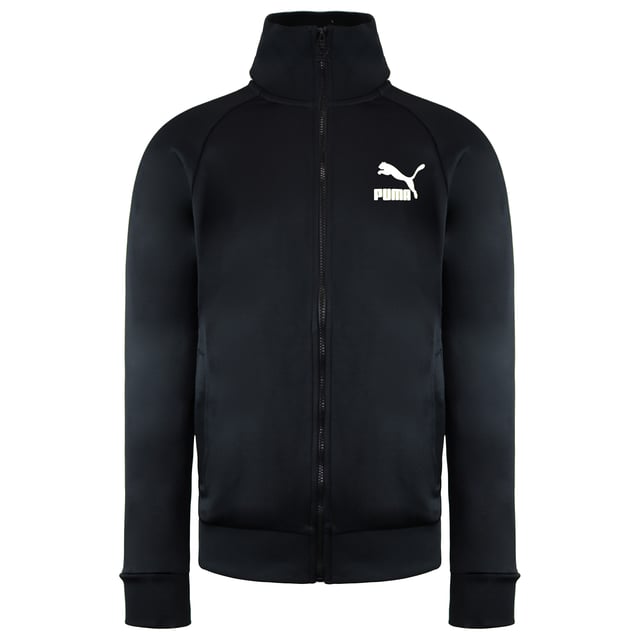 Chaqueta de pista negra para hombre icónico t7 de Puma