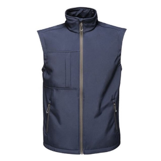 Regatta Mens Octagon II Printable Soft Shell Bodywarmer (Navy/Sal Grey)
