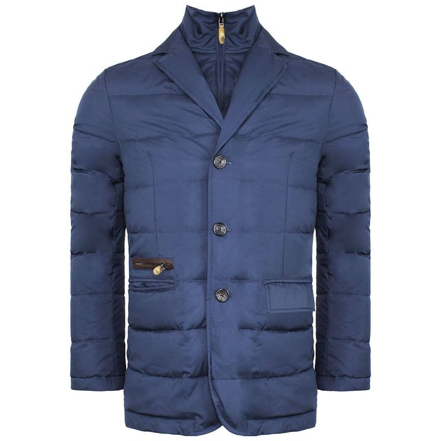 Hackett London Mayfair Quilted Down Bib Waistocat Mens Navy Jacket - Main Image