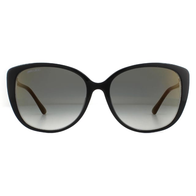 Jimmy Choo Sonnenbrille ALY/F/S AE2 FQ Schwarz Gold Glitter Grau Gradient Mirror