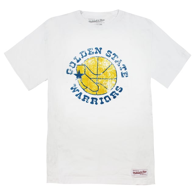 Mitchell & Ness Golden State Warriors Destgierte Logo Herren T-Shirt