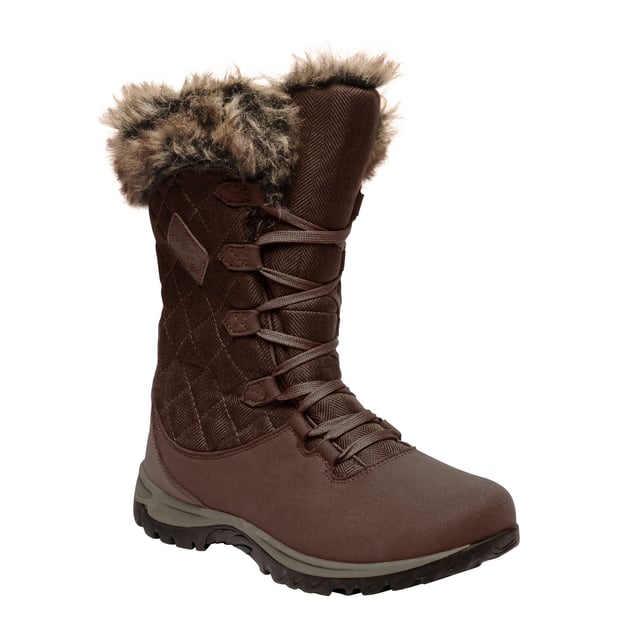 Regatta Great Outdoors Womens/Ladies Newley Faux Fur Trim Thermo Boots (Chestnut)
