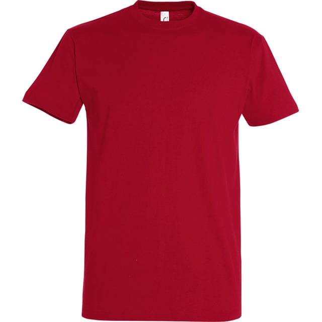 SOLS Mens Imperial Heavyweight Short Sleeve T-Shirt (Tango Red)