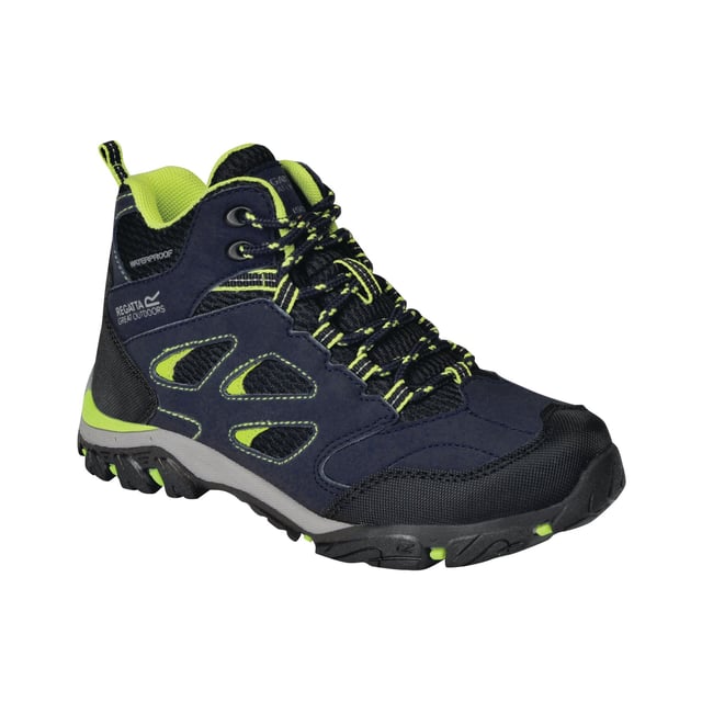 Regatta Childrens/Kids Holcombe IEP Junior Wanderstiefel (Navy/Lime Punch)