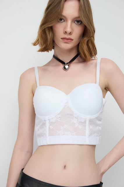 Verstellbares Spitzen-Bustier