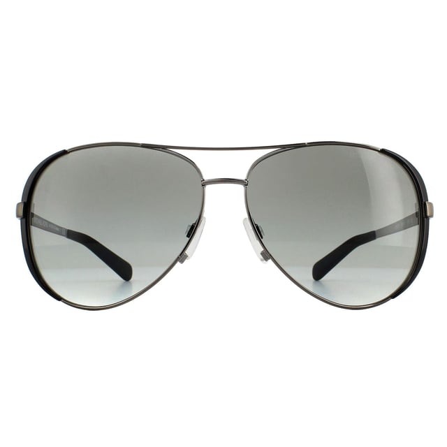 Michael Kors Aviator Womens Gunmetal Black Grey Gradient Sunglasses