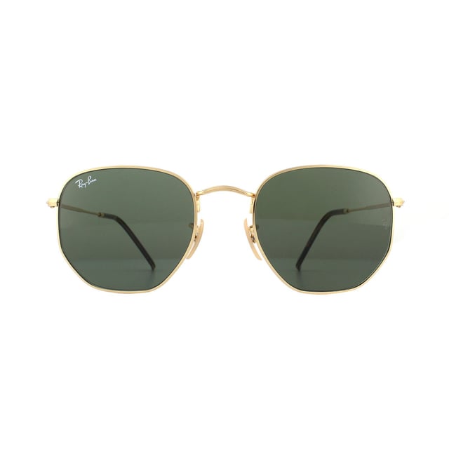 Ray-Ban Sonnenbrille Sechseck 3548N 001 Gold Grün