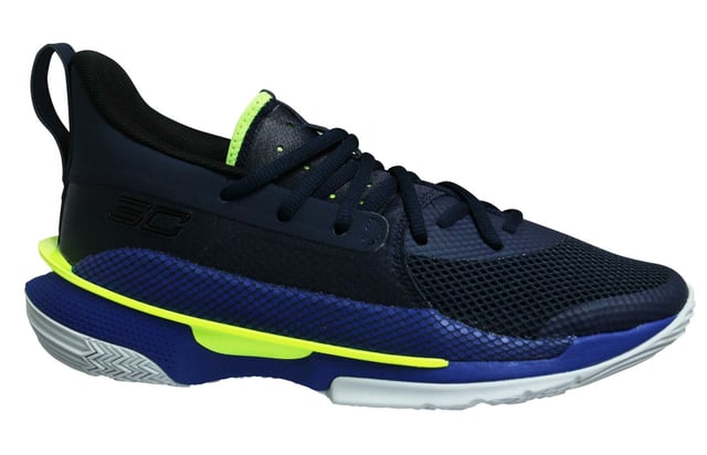 Under Armour Stephen Curry Blue Lace Up Youths Running Trainers
