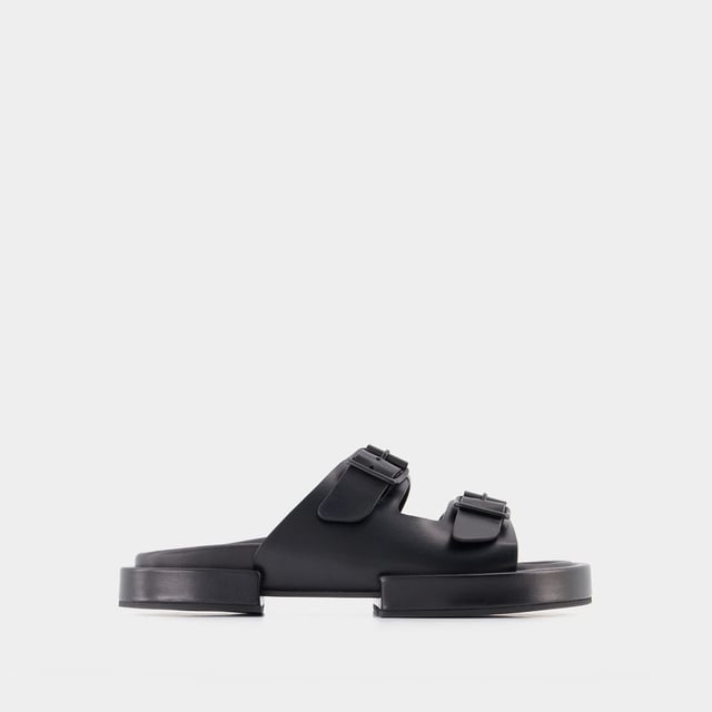 Block-Henri-Sandalen - Ann Demeulemeester - Schwarz - Leder