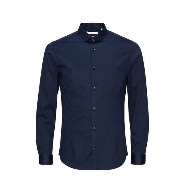 CASAMODA Modern Fit Hemd Langarm New Kent Kragen Stretch Struktur Braun