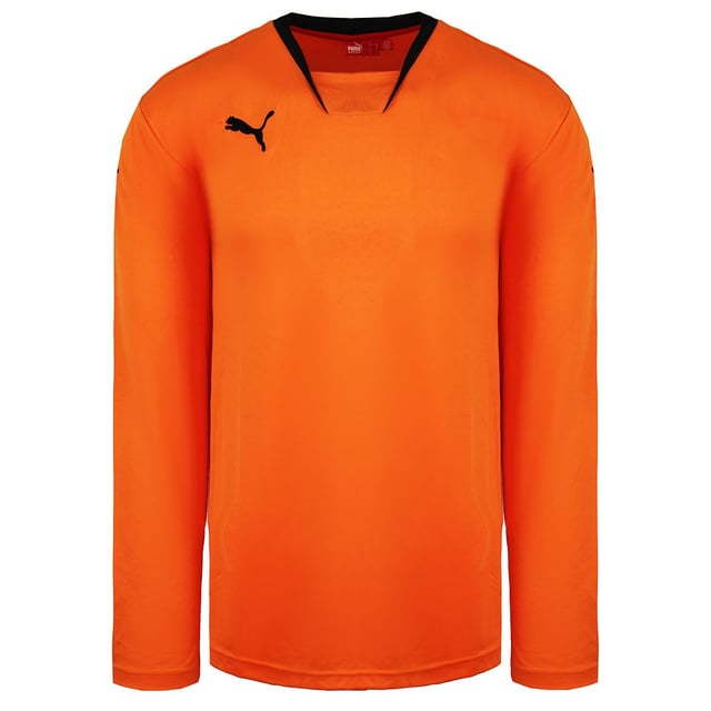 Puma V-Kon langhärme orange schwarzes fußballhemd 700386 08