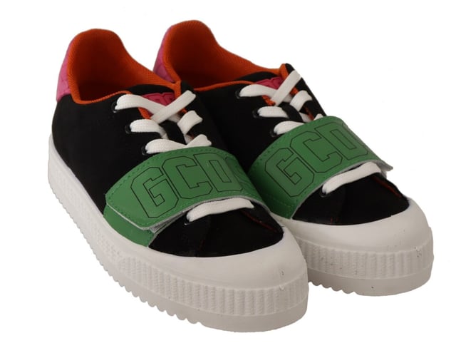 GCDS Multicolor Suede Low Top Lace Up Women's Sneakers Shoes