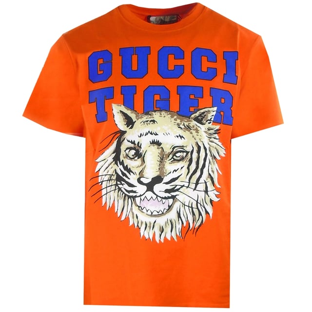 megu　GUCCI タイガー Tシャツ Lサイズ オレンジ megu様専用 GUCCI タイガー Tシャツ Lサイズ オレンジ - メルカリ