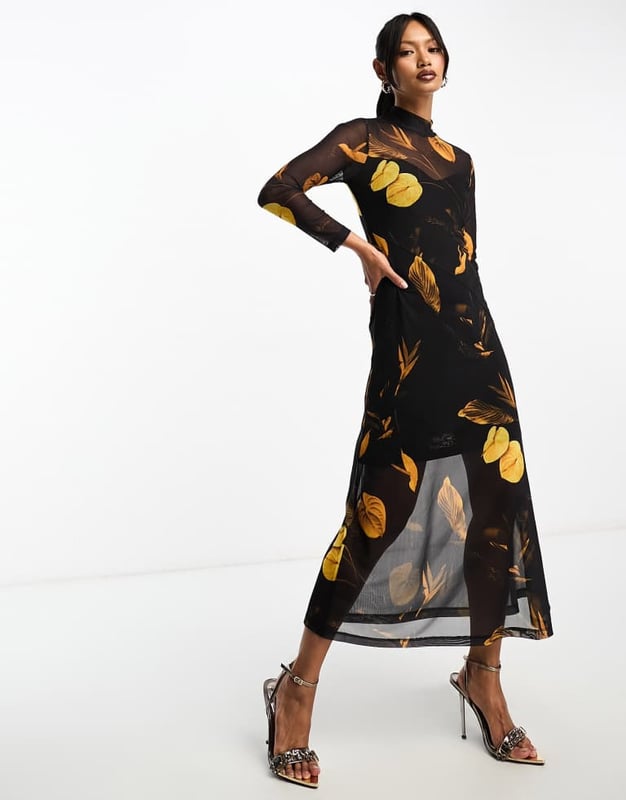 Dresses by AllSaints There's dressing up, then there's this All-over print High neck Long sleeves Regular fitSold By: Asos