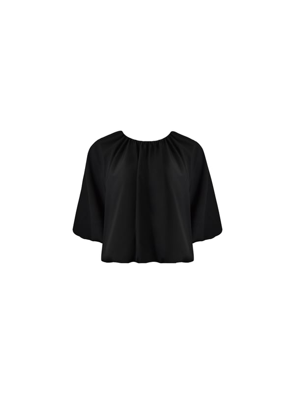 Co-founders' Notes

Introducing the Parachute Top, a relaxed fit with a subtle bubble hem and soft volume short sleeves. This lined style features a discreet zip at the back neck for added convenience. Crafted from lightweight fabric that feels effortlessly comfortable, this shorter length top pairs seamlessly to the waistband of our matching skirt for a laid-back and coordinated look.

Lined

Zip at back neck
Short length top
Relaxed fit. Try your usual size



Fabric &amp; Care



Composition: Main: 92% Polyester 8% Elastane Lining: 100% Viscose


Garment Care: Machine washable



Size &amp; Fit


Relaxed fit. Try your usual size

Length: 46cm (size 10)

Model is 170 cm/5'7" and is wearing a size 10