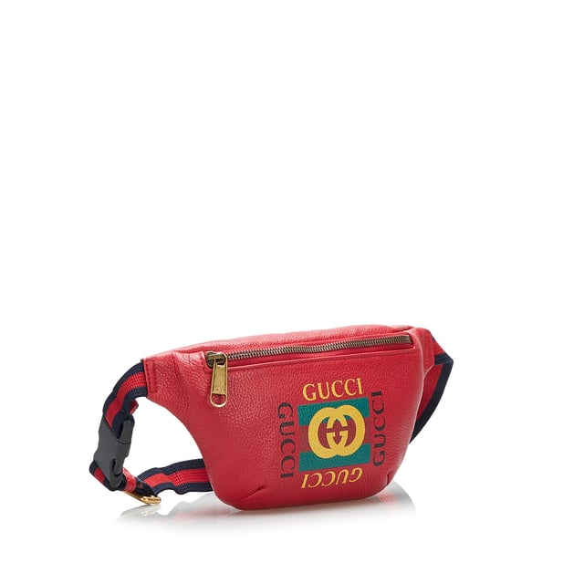 Vintage Gucci Gucci Logo Belt Bag Red