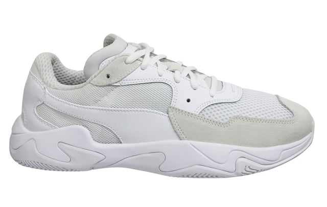 Puma Storm Origin Mens Trainers White Textile Lace Up Casual