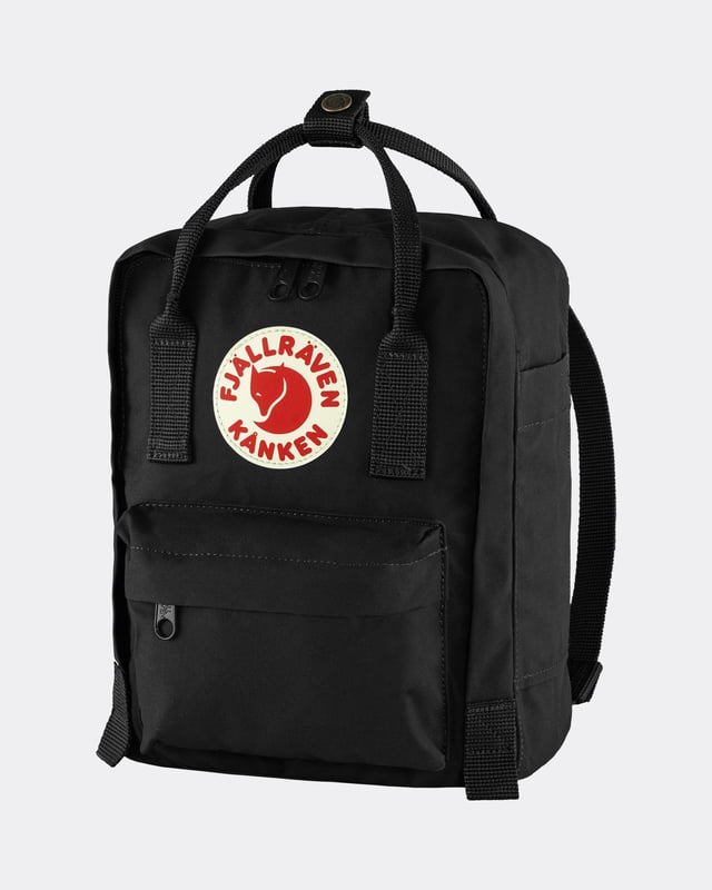 Unisex Kånken Mini
Kånken was created in 1978 to help prevent back problems among Swedish school children and, since then, has become one of Fjällräven's most appreciated products. The Mini-version is suitable for small children as well as for full grown adults who are looking for a small backpack. It is perfect for carrying a change of clothes for preschool or food on an outing, and as a smart everyday bag for books, water bottles, fruit and more. The shoulder straps are long and adjustable and fit both small and big backs. They can be fastened with a clasp so that they are not in the way when at their tightest. The material is hard-wearing, lightweight Vinylon F fabric that is able to withstand dirt and wetness. The main compartment has a large zipped opening, which makes it easy to pack and unpack. Two flat side pockets and a zipped pocket on the front. The included PE foam seat cushion is stored in the interior back pocket and also prevents the contents in the main compartment from poking against your back. Handles at the top and slender, adjustable shoulder straps. The logo on the front is reflective. It also has an address label inside the main compartment.

Popular backpack in hardwearing Vinylon F fabric.
Carried as a backpack or a bag via convertible straps.
Removable seat pad, reflective logo.
Name and address label on inside of pack.
Vinylon F: 100% vinylal
Produced without PFCs
Inside compartment, Open outside pocket(s), Zippered outside pocket(s)
Water resistant, Quick-drying, Durable
Clean with soft brush and lukewarm water

F23561