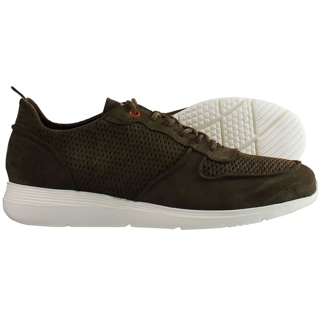 Hackett Xtra Light Lace-Up Brown Suede Leather Mens Trainers HMS20815 8HZ