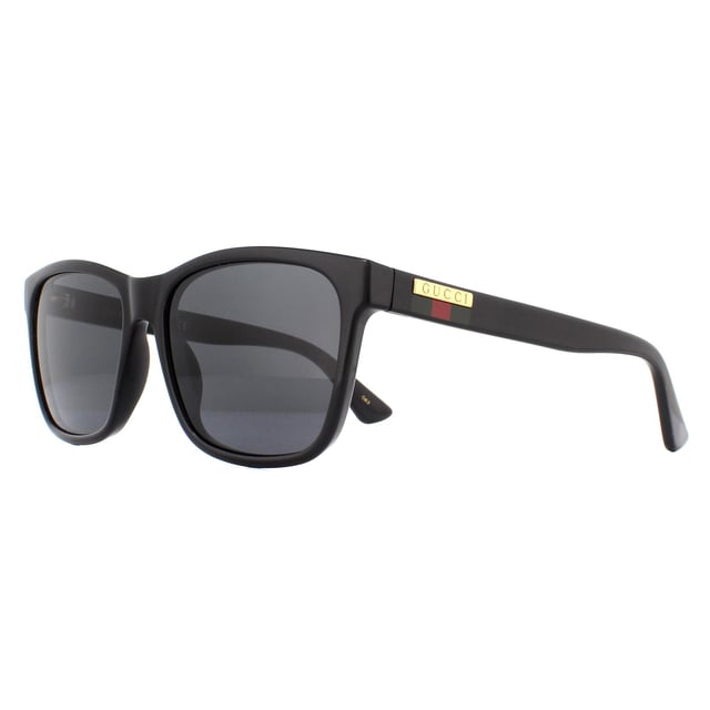 Gucci Sunglasses GG0746S 001 Black Grey  are a classic rectangular style made from chunky acetate with Gucci branding on the temples.