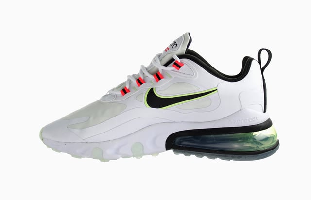 Nike womens air max 270 react deals trainer black / white / black