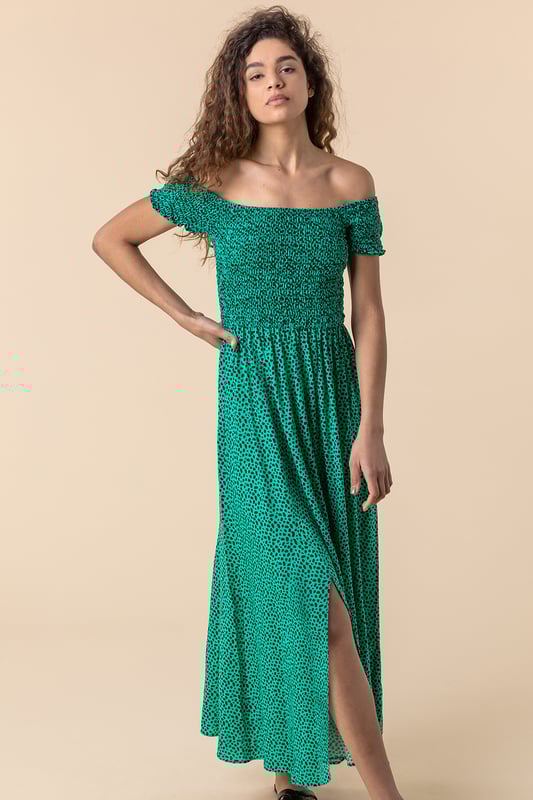Spot top bardot dress