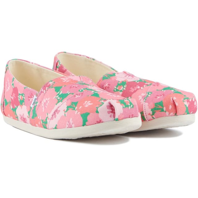 Welcome The New Season In These Beautiful, Flowery Alpargata Slip-ons Featuring A Blooming Blossom Design. They Are Further Complemented With A Branded Heel Cap And Toms Signature Branding Tab On The Side. The Durable, Cushy Outsole And Breathable Insole Ensure Comfortable All-day Wear. This Iconic Slip-on Shoe Is The Ultimate Casual Footwear, Making It Easy To Go Easy, Happy And Effortlessly Casual.