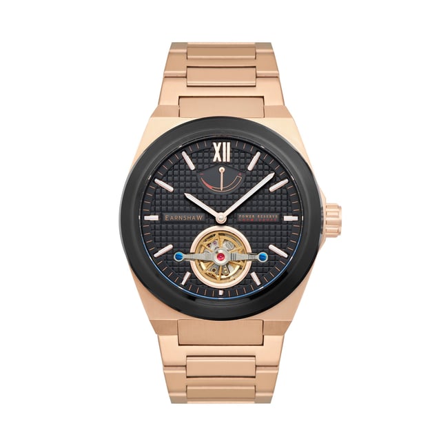 Sturdy and dependable, the Blenkinsop is a handsome timepiece unlike any Thomas Earnshaw has designed before. Measuring in at 44mm and water resistant to 100m, it boasts a mechanical automatic 2 hands movement with small second and power reserve.