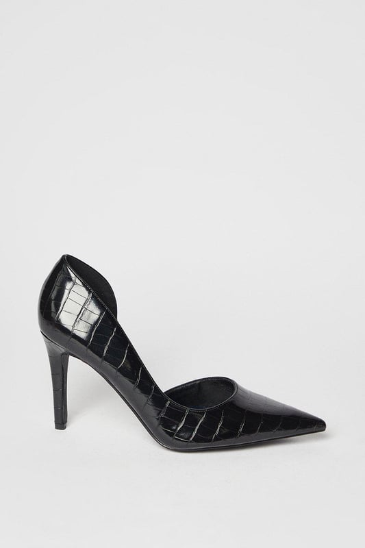 Faith black court shoes store