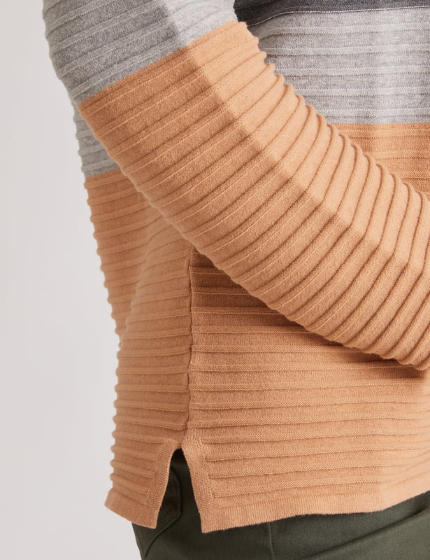 Womens Millers Long Sleeve Textured Stripe Jumper