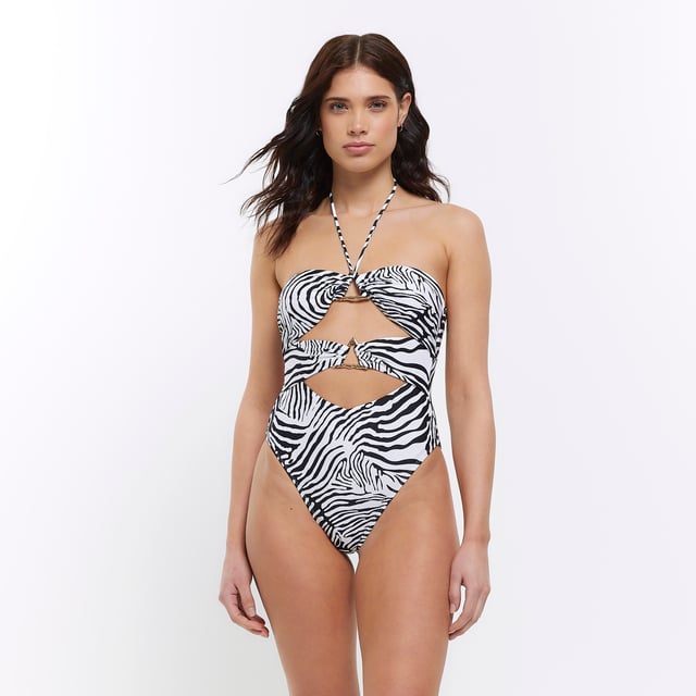 River island white swimsuit hotsell