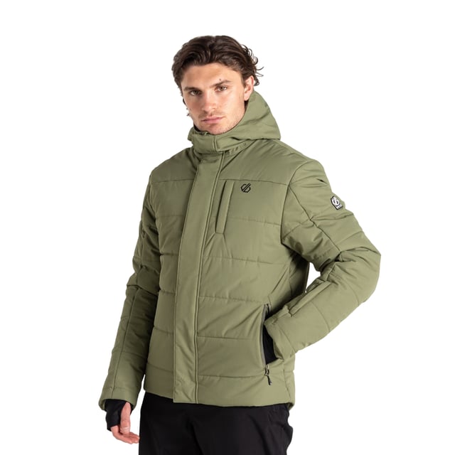 Filling: Recycled. Lining: Recycled Polyester. Design: Logo. Fabric Technology: Ared 10/10, Breathable, Durable, PFC Free, PFOA Free, PFOS Free, Showerproof, Water Repellent, Waterproof. Chin Guard, Detachable Snowskirt, Gel Grip, Padded Baffles, Scrim Back Panel, Storm Flap, Taped Seams, Thumb Loops. Neckline: High Collar, Hooded. Cuff: Inner Stretch. Sleeve-Type: Long-Sleeved. Hood Features: Adjustable, Grown On Hood, Wired Peak. Pockets: 1 Chest Pocket, 2 Side Pockets, Ski Pass Pocket, Zip, 1 Internal Pocket, Mesh Lined. Fastening: Full Zip. XS: 36 in. S: 38 in. M: 40 in. L: 42 in. XL: 44 in. XXL: 48 in. 3XL: 51 in.