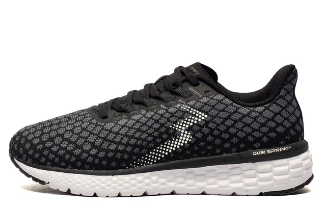 These 361 Fierce 2 running shoes are expertly engineered to deliver optimal performance and comfort for every run. Crafted with a performance-knitted fabric upper, they provide excellent breathability while striking the perfect balance between stretch and support, allowing your foot to move naturally.
 The innovative QU!KSPRING+ material ensures lightweight cushioning and responsiveness, significantly enhancing your running experience. The MORPHIT lacing system offers secure midfoot support, creating a locked-in fit. Additionally, the pressure-free tongue eliminates stress on the top of your foot, further enhancing comfort.
 The cushioned foam insoles deliver long-lasting comfort and excellent moisture management, whilst the plush heel collar adds additional support. This combined with the flex groove design work together to enhance stability and mimic your foot's natural motion for a smooth heel top toe transitions.
 - Textile / Performance Knitted Fabric enhances breathability
 - Anatomical pressure free tongue design
 - Perfect fit lace up closure
 - Eyelet design for optimal support
 - QU!KSPRING+ cushioning
 - Padded ankle collar and heel
 - Flex groove design
 - Comfort cushioned foam insoles
 - Durable rubber outsole
 - 361 branding