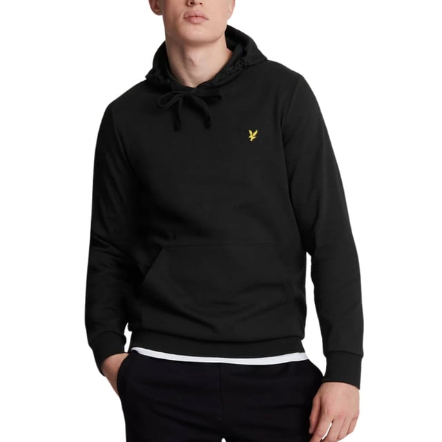 Lyle Scott Hybrid Panelled Interlock Navy Night Hoodie main image 1