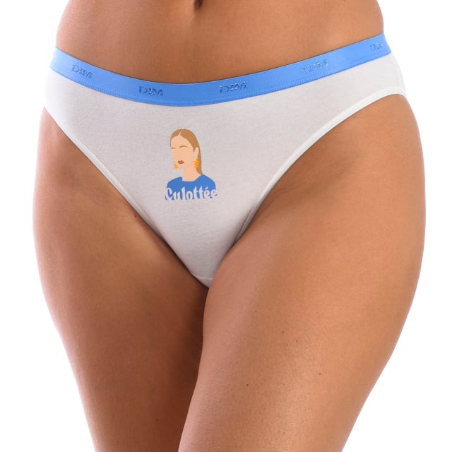 Pack of 5 Panties DIM Cotton Stretch Comfort.
 Rubber waistband.
 Detail of the brand logo embroidered on the waistband.
 Elastic and breathable fabric.
 Tonal interior lining.
 Seams seen in tone.
 The limitless comfort of elastic, soft and extensible cotton.
 The covering and minimalist shape of these women's panties are a basic.
 Made of very soft elastic cotton and with a contrast waistband.
 Eco-responsible initiative.
 Reusable bag.
 Composition: 95% Cotton; 5% Elastane
 Care:
Wash at 40°C.
 Do not use a dryer machine.
 Do not bleach.
 Do not iron