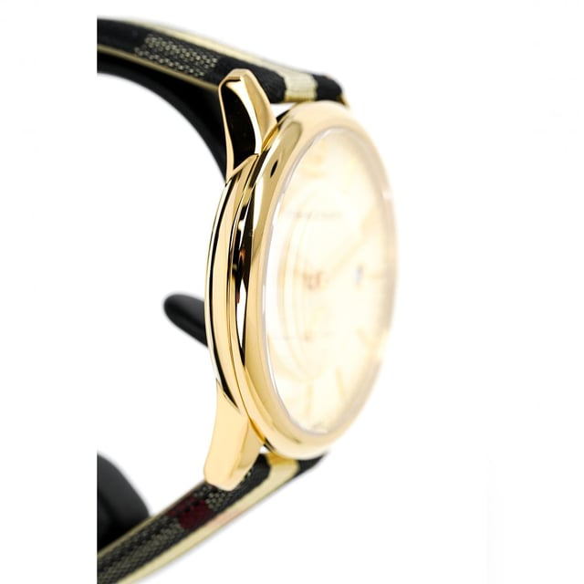 Burberry BU10001 The Classic Horseferry Gold Case Men's Watch