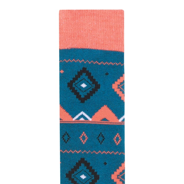 75% Cotton, 23% Polyester, 2% Elastane. Fabric: Soft Touch, Stretch, Thick Knit. Design: Fair Isle, Geometric Shape, Printed, Triangle. Fabric Technology: Anti-Bacterial, Durable, High Warmth, Odour Control. Seamless Toe.