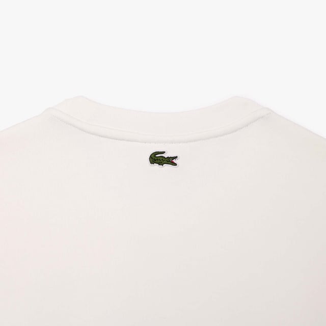 SH1420 Loose Fit Monogram Print Fleece Sweatshirt Unbrushed cotton fleece Loose fit  loose sleeves Classic embroidered crocodile on breast   Loose Fit Monogram Print Fleece Sweatshirt Unbrushed cotton fleece Loose fit  loose sleeves Classic embroidered crocodile on breast
